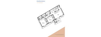 A diagram of a two-story house layout with labeled rooms.